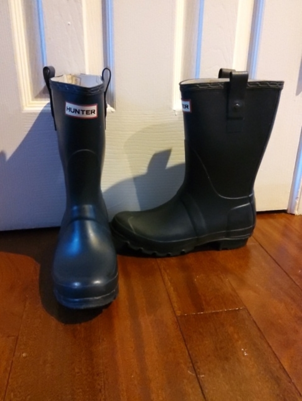HUNTER☔New☔Navy Short Rubber Rain Boots